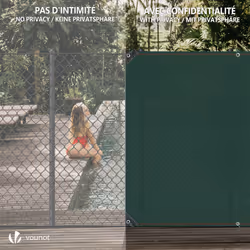 VOUNOT 1.8x10m Privacy Netting 230g/mÂ² HDPE Shading Net, 95% Shading Rate, Green - Additional view 5