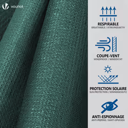 VOUNOT 1x10m Privacy Netting HDPE Shading Net, 75% Shading Rate, Green - Additional view 3