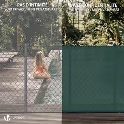 VOUNOT 1x10m Privacy Netting 150 g/mÂ² HDPE Shading Net, 85% Shading Rate, Green - Additional view 6