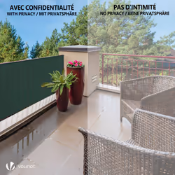 VOUNOT 1x10m Privacy Netting 150 g/mÂ² HDPE Shading Net, 85% Shading Rate, Green - Additional view 7