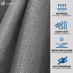 VOUNOT 1.8x10m Privacy Netting HDPE Shading Net, 75% Shading Rate, Grey - Additional view 3