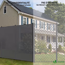 VOUNOT 1.8x10m Privacy Netting HDPE Shading Net, 75% Shading Rate, Grey - Additional view 6
