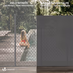 VOUNOT 1.8x10m Privacy Netting 150g/mÂ² HDPE Shading Net, 85% Shading Rate, Grey - Additional view 4