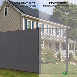 VOUNOT 1.8x10m Privacy Netting 230 g/mÂ² HDPE Shading Net, 95% Shading Rate, Grey - Additional view 6