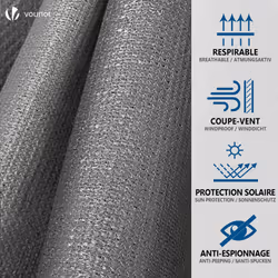 VOUNOT 1.5x10m Privacy Netting 150g/mÂ² HDPE Shading Net, 85% Shading Rate, Grey - Additional view 3