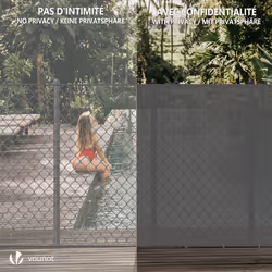 VOUNOT 1.5x10m Privacy Netting 150g/mÂ² HDPE Shading Net, 85% Shading Rate, Grey - Additional view 5
