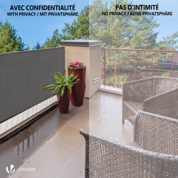 VOUNOT 1.5x10m Privacy Netting 150g/mÂ² HDPE Shading Net, 85% Shading Rate, Grey - Additional view 6