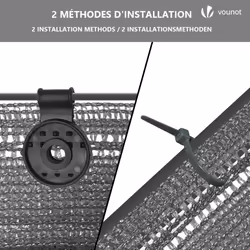 VOUNOT 1x10m Privacy Netting 150 g/mÂ² HDPE Shading Net, 85% Shading Rate, Grey - Additional view 5