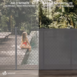 VOUNOT 1x10m Privacy Netting 150 g/mÂ² HDPE Shading Net, 85% Shading Rate, Grey - Additional view 6