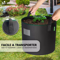 VOUNOT 5 Pack Plant Grow Bags 30L Vegetable Growing Container with Handles, Plant labels - Additional view 7