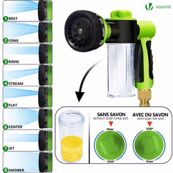 VOUNOT Flexible Garden Hose 100FT, 8 Modes with Soap Dispenser Black - Additional view 3
