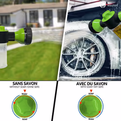 VOUNOT Flexible Garden Hose 100FT, 8 Modes with Soap Dispenser Black - Additional view 6