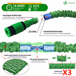 VOUNOT Flexible Garden Hose 100FT 10 Modes Green - Additional view 2