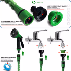 VOUNOT Flexible Garden Hose 100FT 10 Modes Green - Additional view 4