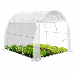 VOUNOT Polytunnel Greenhouse Gardening Walk In Grow House with Roll-up Side Walls,  3x2x2m 6mÂ², White