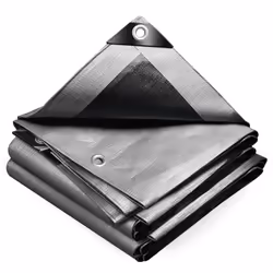 VOUNOT 3x4m Tarpaulin Heavy Duty 240 g/m² Waterproof Tarp Grey