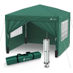 VOUNOT 3m x 3m Pop Up Gazebo with Sides & 4 Weight Bags & Carry Bag, Green