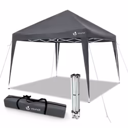 VOUNOT 3x3m Pop Up Gazebo with 4 Leg Weight Bags, Folding Party Tent for Garden Outdoor, Grey
