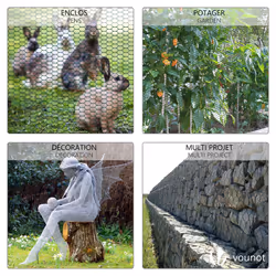 VOUNOT Chicken Wire Mesh, Metal Animal Fence, 13mm Holes, 1m x 50m, PVC Coated Green - Additional view 4