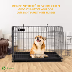 VOUNOT Dog Crate Portable Foldable Secure Pet Puppy Cage with Cover 36 Inches, L - Additional view 3