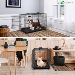 VOUNOT Dog Crate Portable Foldable Secure Pet Puppy Cage with Cover 36 Inches, L - Additional view 4