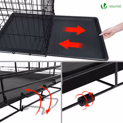 VOUNOT Dog Crate Portable Foldable Secure Pet Puppy Cage with Cover 36 Inches, L - Additional view 5