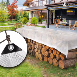 Protection tarpaulin in resistant and waterproof Polyethylene 180g/mÂ² white 1.5x6m - Additional view 5