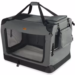 VOUNOT Pet Carrier Bag Portable Foldable Dog Cat Travel Carrier Bag, 3 Entry Doors, Breathable Mesh and Padded Handles, XL Gr ...