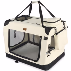 VOUNOT Pet Carrier Bag Portable Foldable Dog Cat Travel Carrier Bag, 3 Entry Doors, Breathable Mesh and Padded Handles, XL Be ...