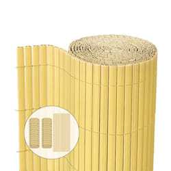 VOUNOT PVC Privacy Screening Fence 80 x 500 cm Reinforced Struts Bamboo