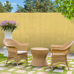 VOUNOT PVC Privacy Screening Fence 90 x 300 cm Reinforced Struts Bamboo - Additional view 4