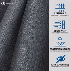 VOUNOT 1x10m Privacy Netting 150g/mÂ² HDPE Shading Net 85% Shading Rate Anthracite - Additional view 4