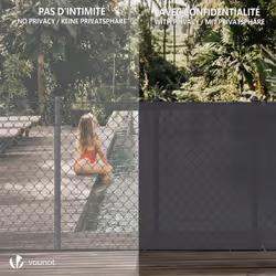 VOUNOT 1x10m Privacy Netting 150g/mÂ² HDPE Shading Net 85% Shading Rate Anthracite - Additional view 6