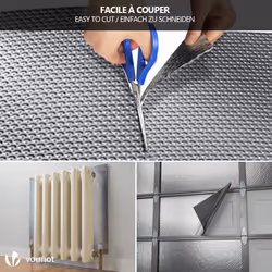 VOUNOT Insulation Roll Radiator Foil 20m x 122cm x 3mm, Double Aluminum Bubble Foil - Additional view 6