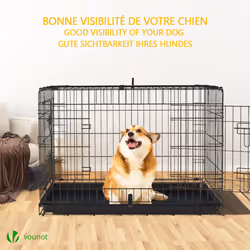 VOUNOT Dog Crate Portable Foldable Secure Pet Puppy Cage 36 Inches, L - Additional view 2