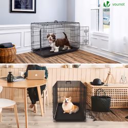 VOUNOT Dog Crate Portable Foldable Secure Pet Puppy Cage 36 Inches, L - Additional view 3