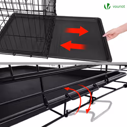 VOUNOT Dog Crate Portable Foldable Secure Pet Puppy Cage 36 Inches, L - Additional view 5
