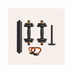Ksix ORMANC10V2, Adjustable dumbbell, Black, Orange, Acrylonitrile butadiene styrene (ABS), Polycarbonate (PC), 10 kg, 14.5 c ...