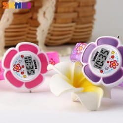 SKMEI Children &apos;s Watch Kids Electronic Digital Watches Sport Silicone Boy Girl WristWatch Silicone Digital Watch - Purple