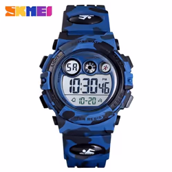Men's Student Children's Electronic Watch Multi-function Sports Watch 50M Waterproof Colorful LED - Dark Blue