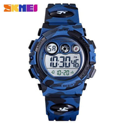 Men&apos;s Student Children&apos;s Electronic Watch Multi-function Sports Watch   50M Waterproof Colorful LED - Dark Blue