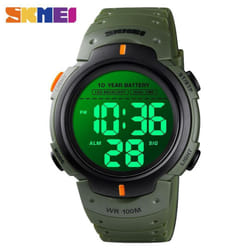 SKMEI New Sports Watches Men Outdoor Fashion Digital Watch Multifunction 100M Waterproof Wristwatches Man 1560 - Army Green