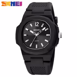 SKMEI Fashion Men Watches Simple Quartz Wristwatches 50M Waterproof Outdoor Sport Watch - Black