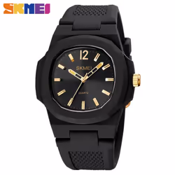 SKMEI Fashion Men Watches Simple Quartz Wristwatches 50M Waterproof Outdoor Sport Watch - Gold