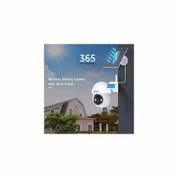 ANRAN Wireless Solar Security Camera Outdoor 360,1080P Wifi Rechargeable Battery CCTV camera home surveillance with Siren Alarm ,PIR Motion Detection