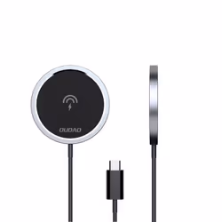DUDAO Kit 15W Magnetic Wireless Charger Qi and 20W AC MagSafe Compatible White, Indoor, USB, Wireless charging, Black