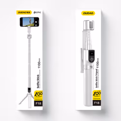 DUDAO F18 Selfie Stick White Passive holder Mobile phone/Smartphone