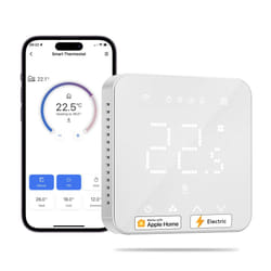 Smart Thermostat, for Electric Underfloor Heating, with Timer, Programmable and Multi-room Control, Hubless, Voice/Remote Control, Compatible with