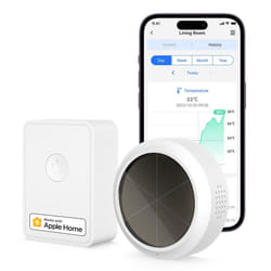 Smart Temperature Humidity Sensor, WiFi Room Thermometer Hygrometer, with Solar Battery/Alert/Data Storage, for Home