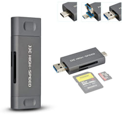 Metal SD Card Reader, USB 3.1 Micro USB 2.0 Type-C 3.1 Easy Card Reader USB OTG Adapter for UHS-II UHS-I SD SDHC SDXC Micro SD Micro SDHC Micro SDXC
